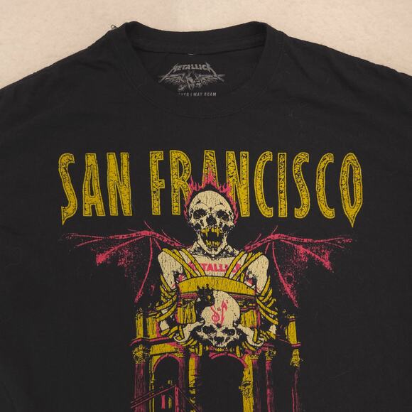 Metallica Band Crew Neck Graphic Short Sleeve T Shirt Mens Size Large L Black - Picture 1 of 9